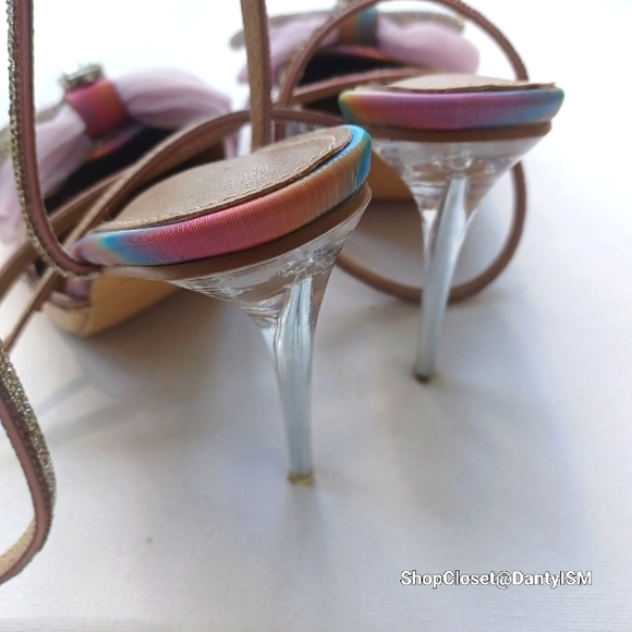 EGO Pastel Purple and Silver Heels With Decorative Bow - Picture 9 of 12